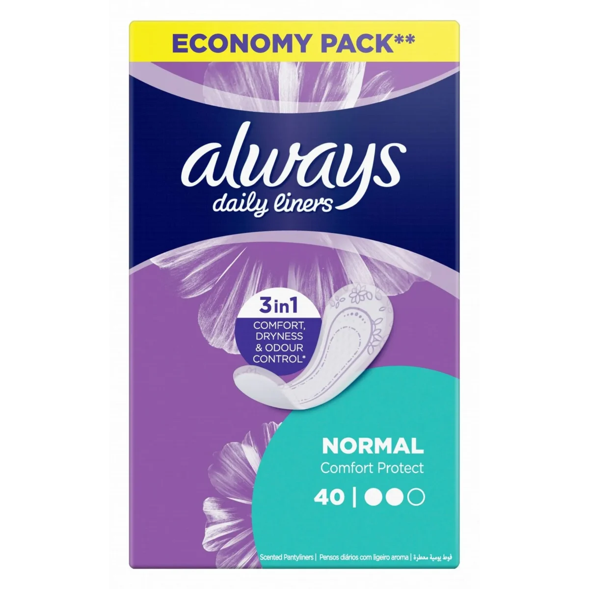 Lomixa Health Care - always liners sanitary pads with wings wrapped 40pads value pack 2in1 01672568710