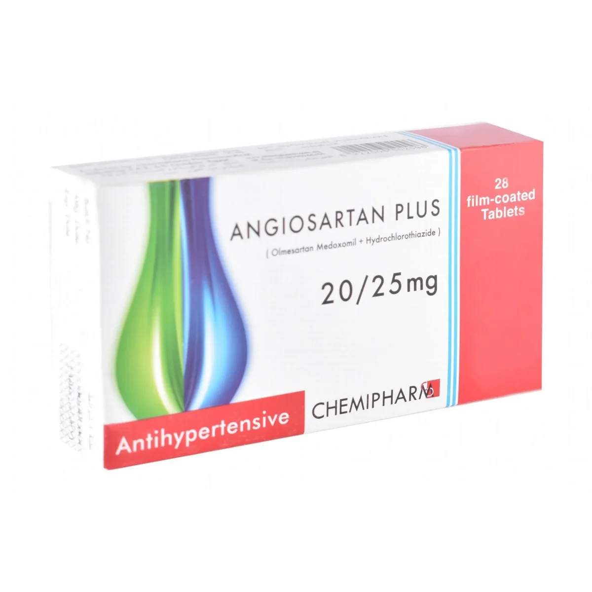 Lomixa Health Care - angiosartan plus high blood pressure 20 25mg 28tab cyps 01664800785