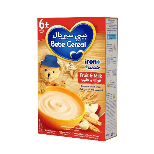 بيبيلاك بيبي سيريال رقائق حبوب الفواكه والحليب 6+ شهور | 200جم