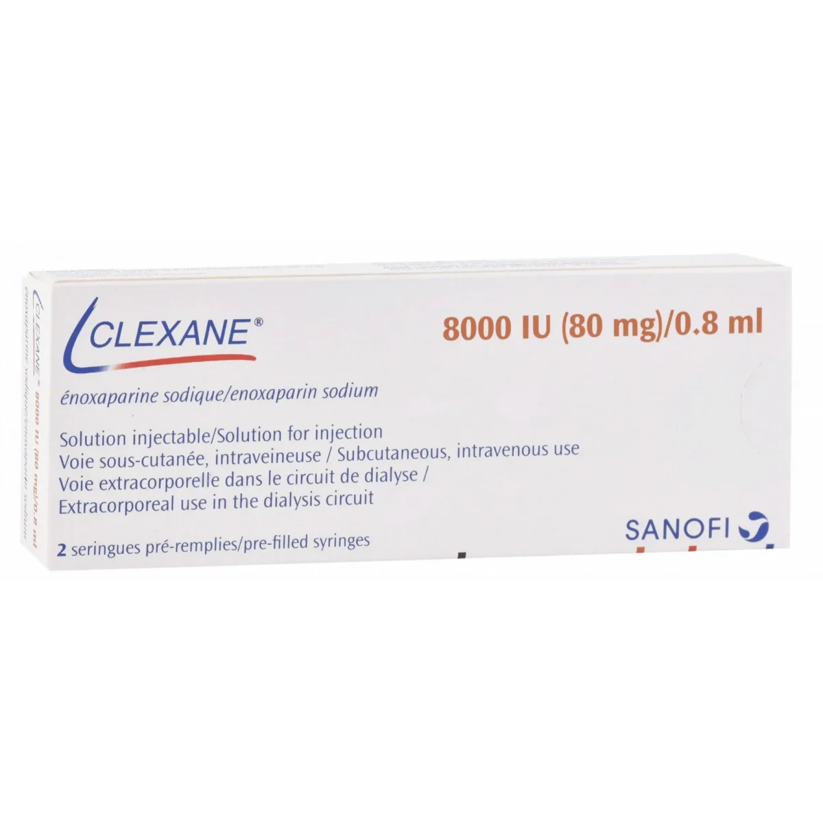 Lomixa Health Care - clexane 80 mg08ml 2prefilled syringes wwqz 01729607311