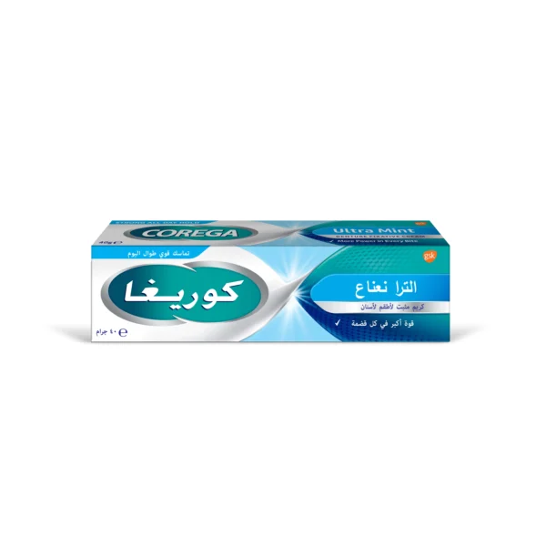 كوريغا | سوبر كريم مثبت لأطقم الأسنان بنكهة النعناع | 40جم