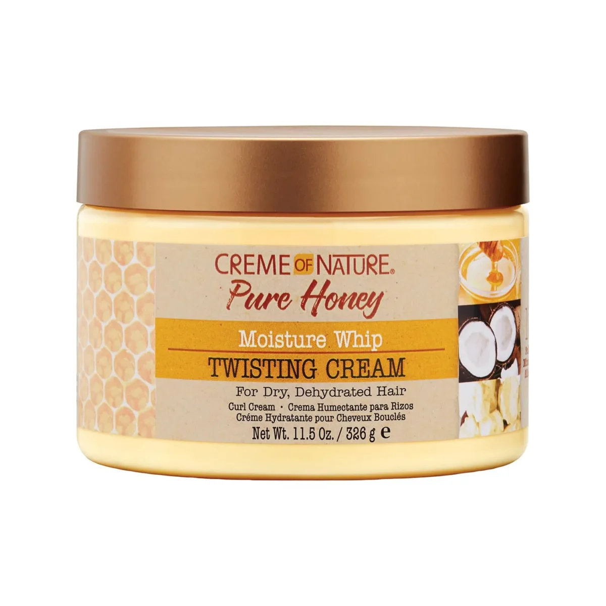 Lomixa Health Care - creme of nature pure honey moisture whip twisting cream for dry dehydrated curly hair sulfates free silicone free mineral oil freelflq 01732696130