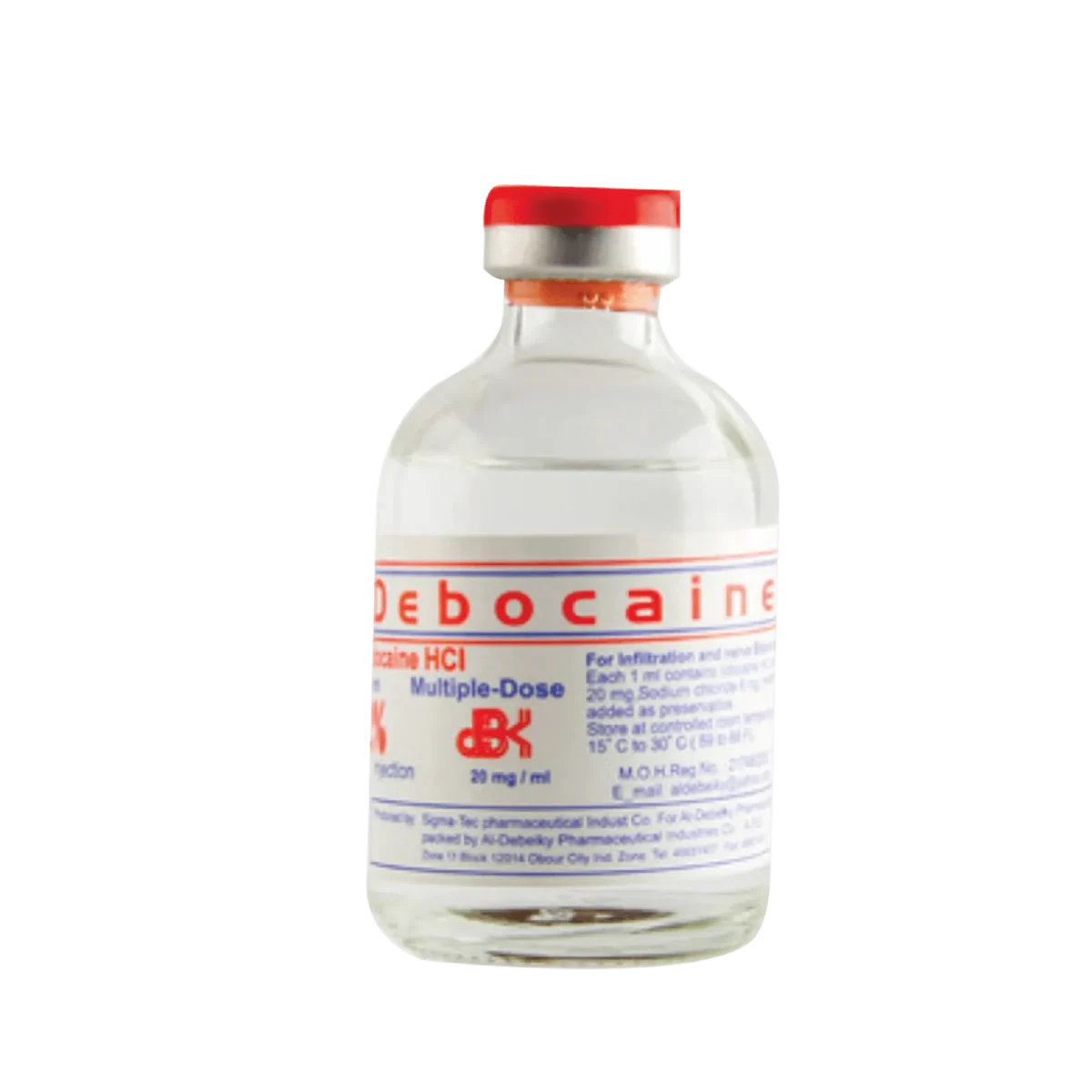 Lomixa Health Care - debocaine hcl 2 50ml vial 6elu 01725189430