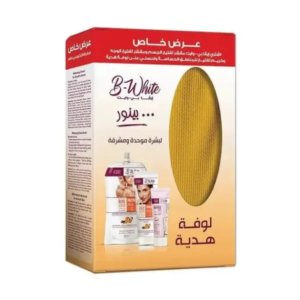 ايفا بي وايت | سكرب للجسم + سكرب للوجه + كريم تفتيح للمناطق...