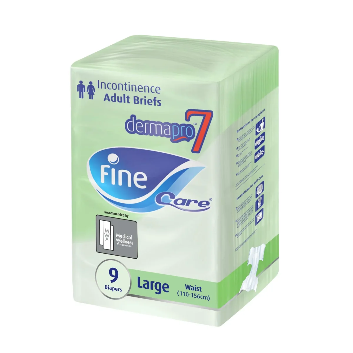 Lomixa Health Care - fine care adult diapers incontinence unisex briefs large waist 9pcs ciaz 01655887217