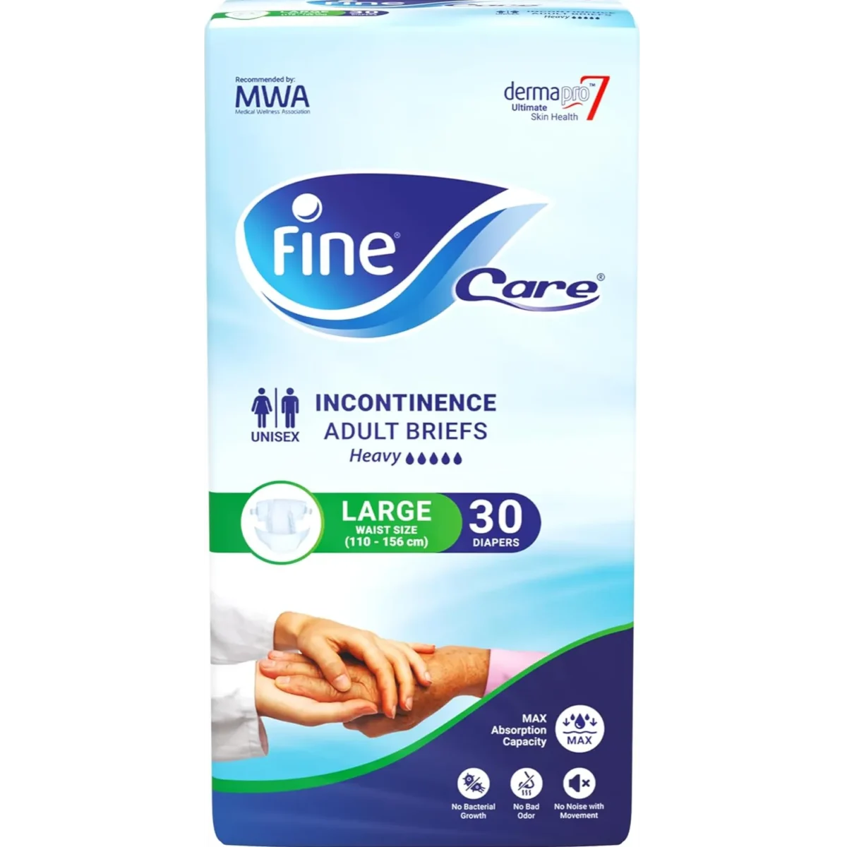 Lomixa Health Care - fine care incontinence unisex briefs mega pack large waist 36pcs kliq k1po 01716880853