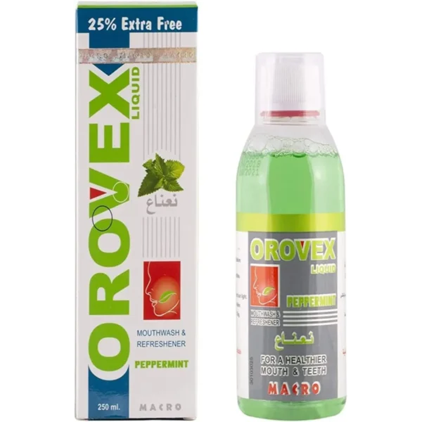 اوروفكس orovex مضمضة للفم بالنعناع | 250 مل