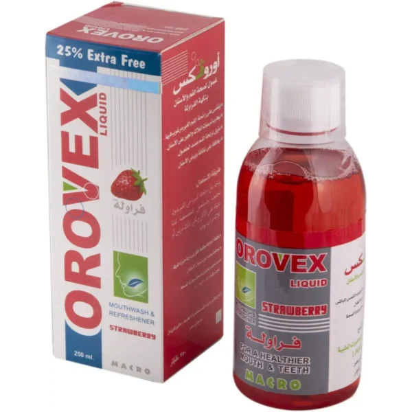 اوروفكس orovex مضمضة للفم بالفراولة | 250 مل