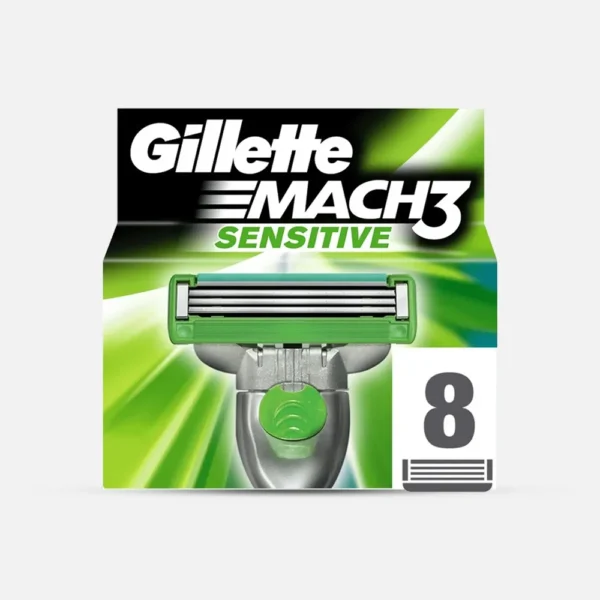 Gillette ماك 3 شفرات للبشرة الحساسة - 8 قطع