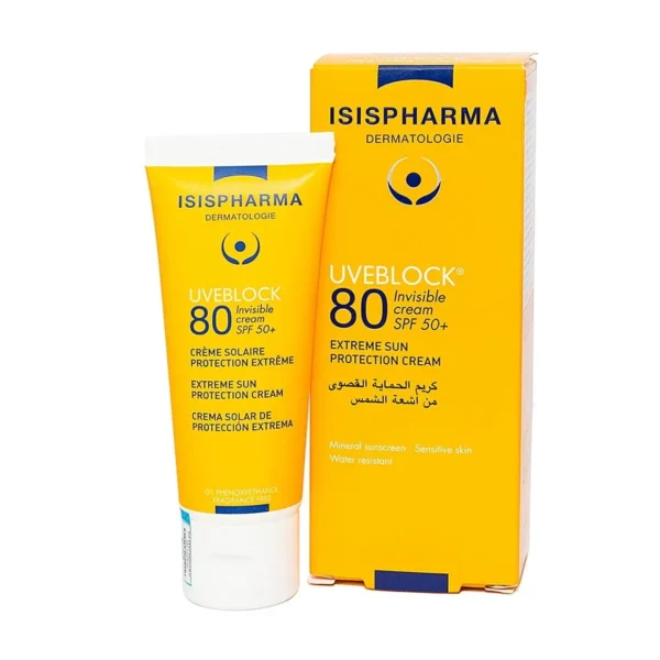 صن بلوك ايزيس فارما يوفي بلوك SPF 80 كريم غير مرئى | 40 مل