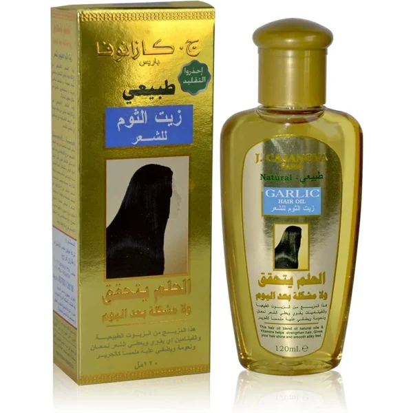 جي .كازانوفا | زيت للشعر بالثوم | 210مل