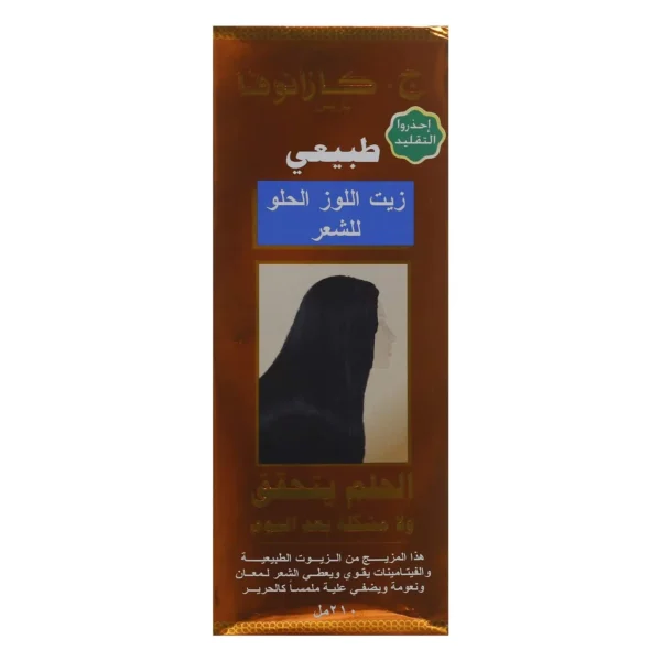 جي .كازانوفا | زيت للشعر بزيت اللوز الحلو | 210مل
