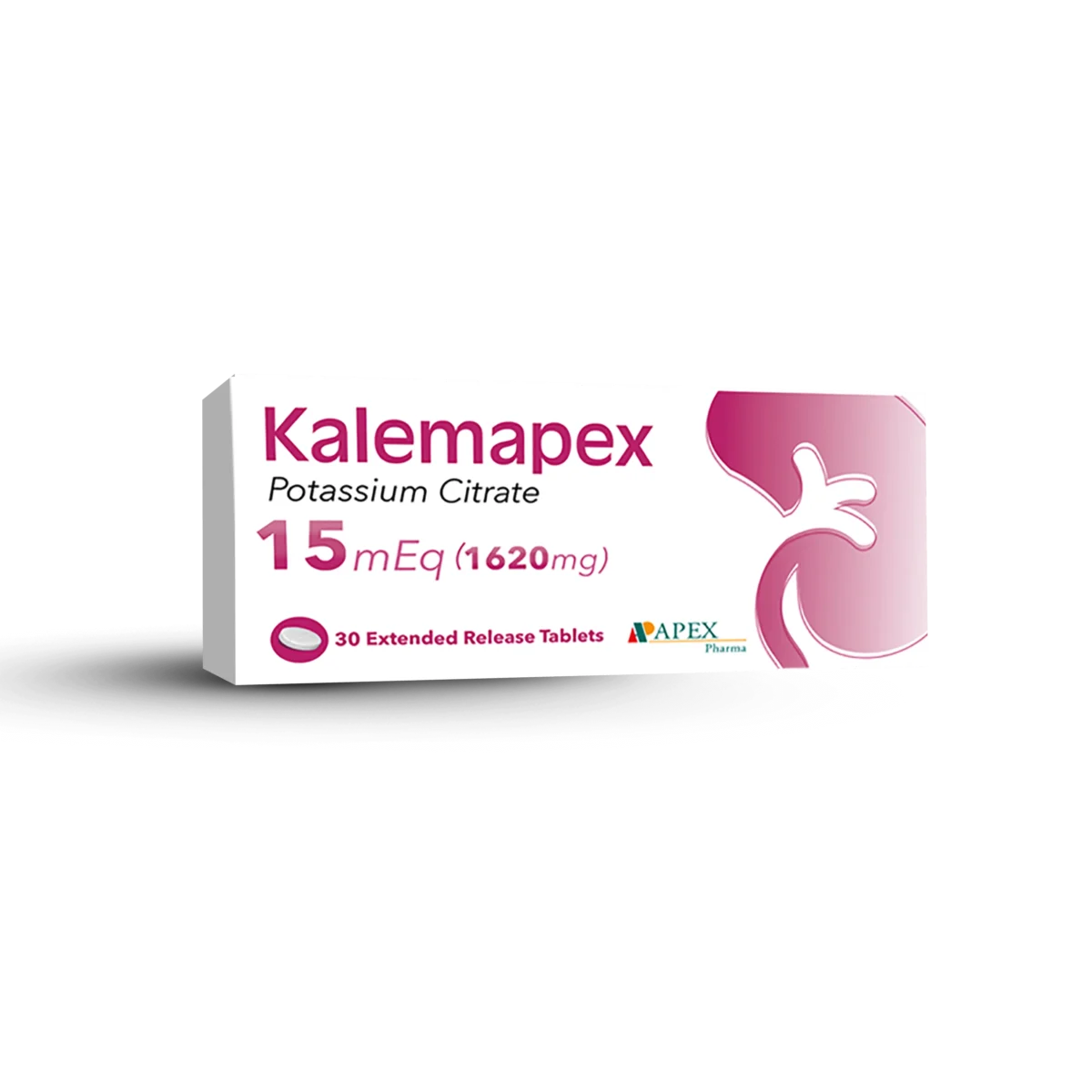Lomixa Health Care - kalemapex 15 meq 1620 mg 30 xr tabs vzns 01730040876 scaled