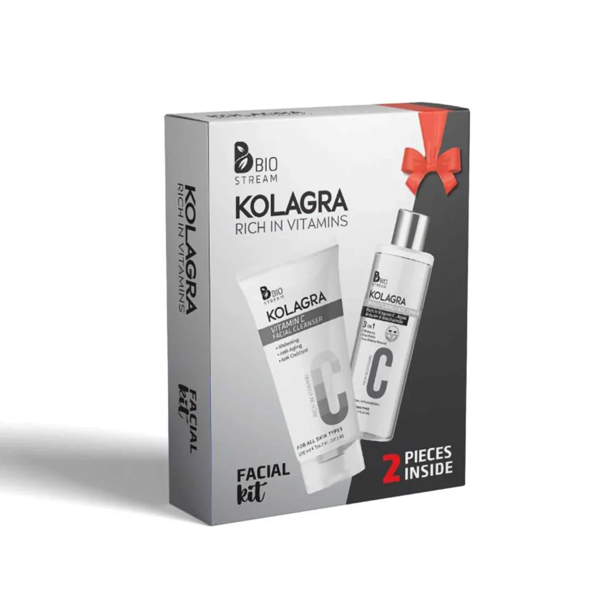 Lomixa Health Care - kolagra brightening face toner 3 in1 200ml vitamin c facial cleanser 200ml ucfv 01700648468