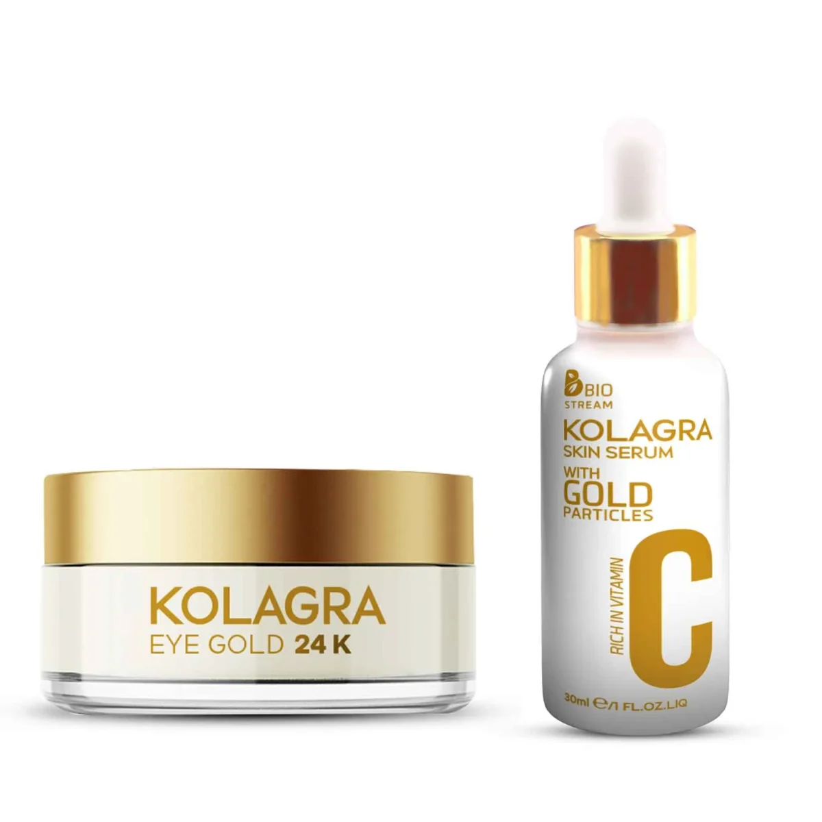 Lomixa Health Care - kolagra skin serum with gold particles 24k 30ml eye contour gel with gold particles 24k 20ml 88yx 01667391354