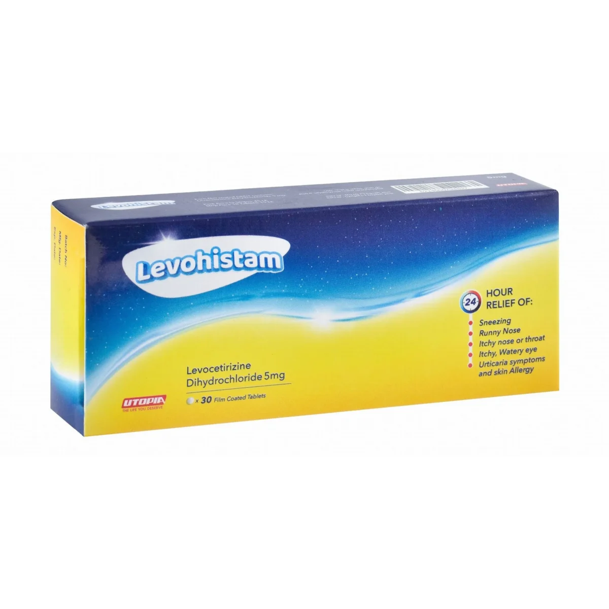 Lomixa Health Care - levohistam anti allergic 5mg 30tab vr15 01666695001