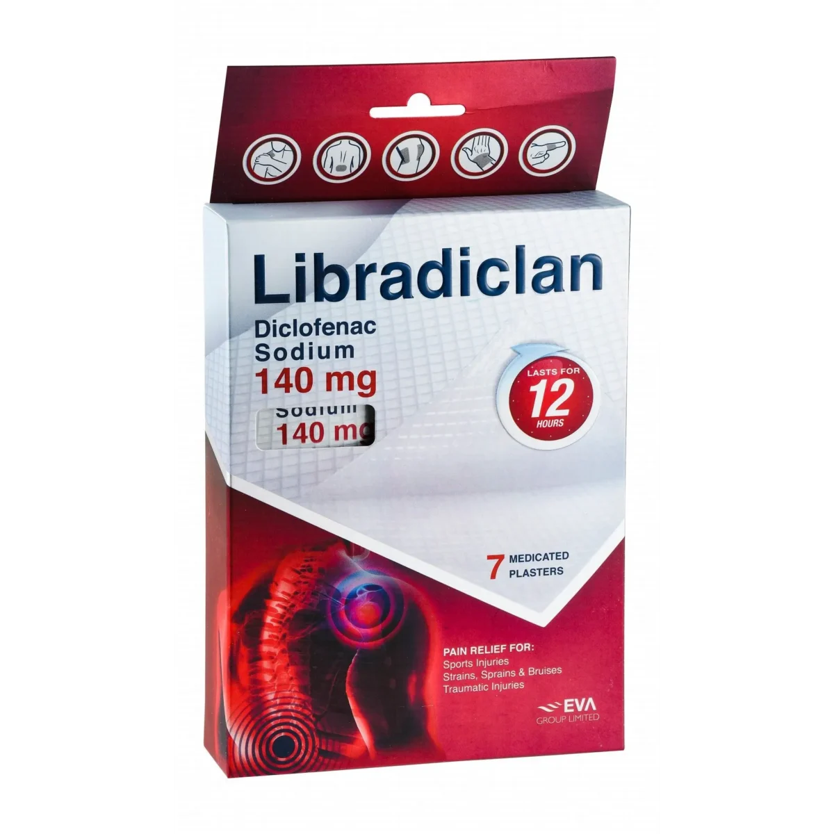 Lomixa Health Care - libradiclan 140 mg 7 medicated patches ql49 01690463134