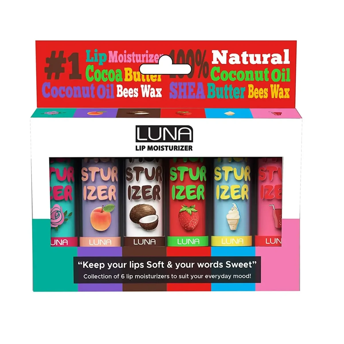 Lomixa Health Care - luna lip moisturizer set 6 pcs etx7 01653895660