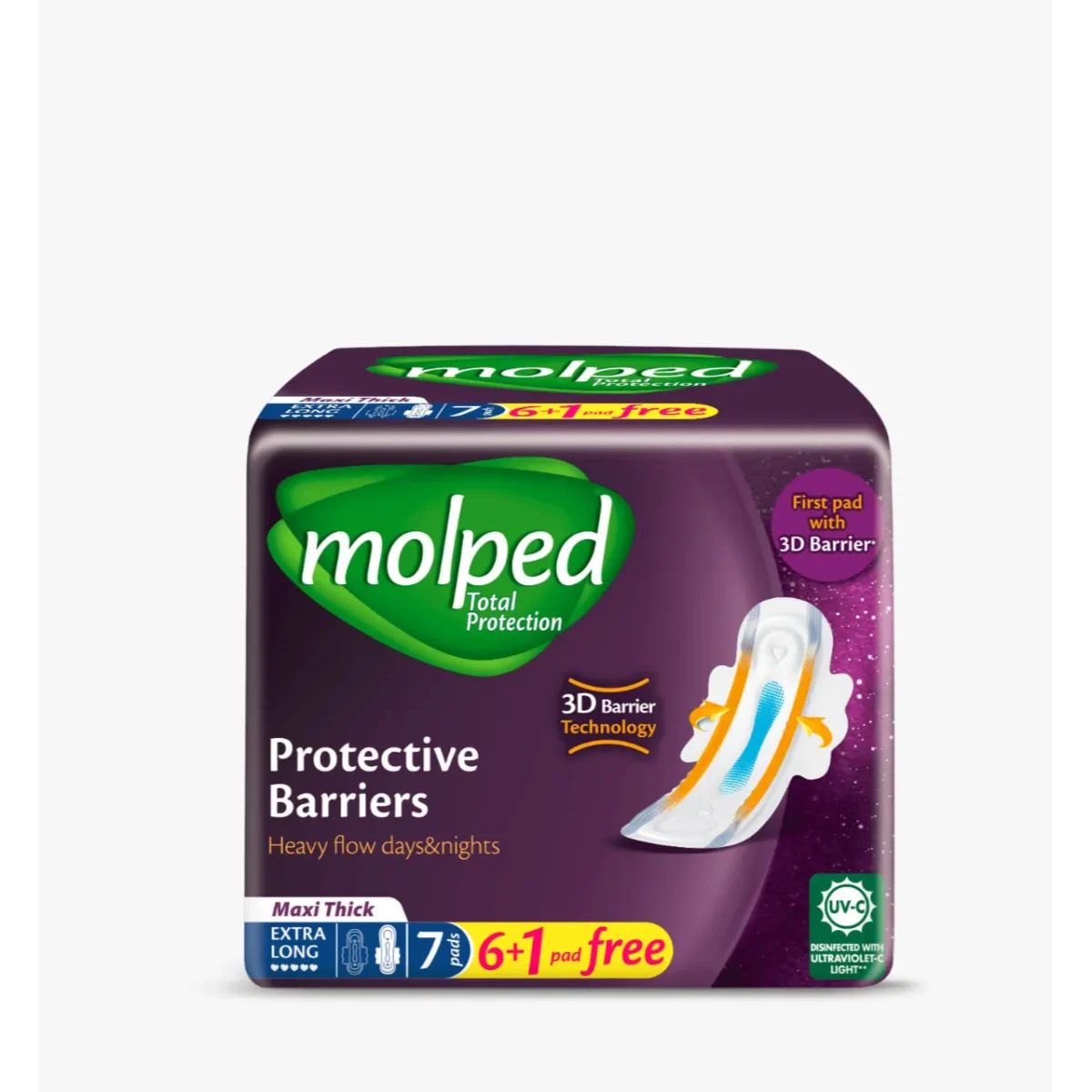 Lomixa Health Care - molped barriers 7 maxi thick extra long 61pads 3f8q 01656332567