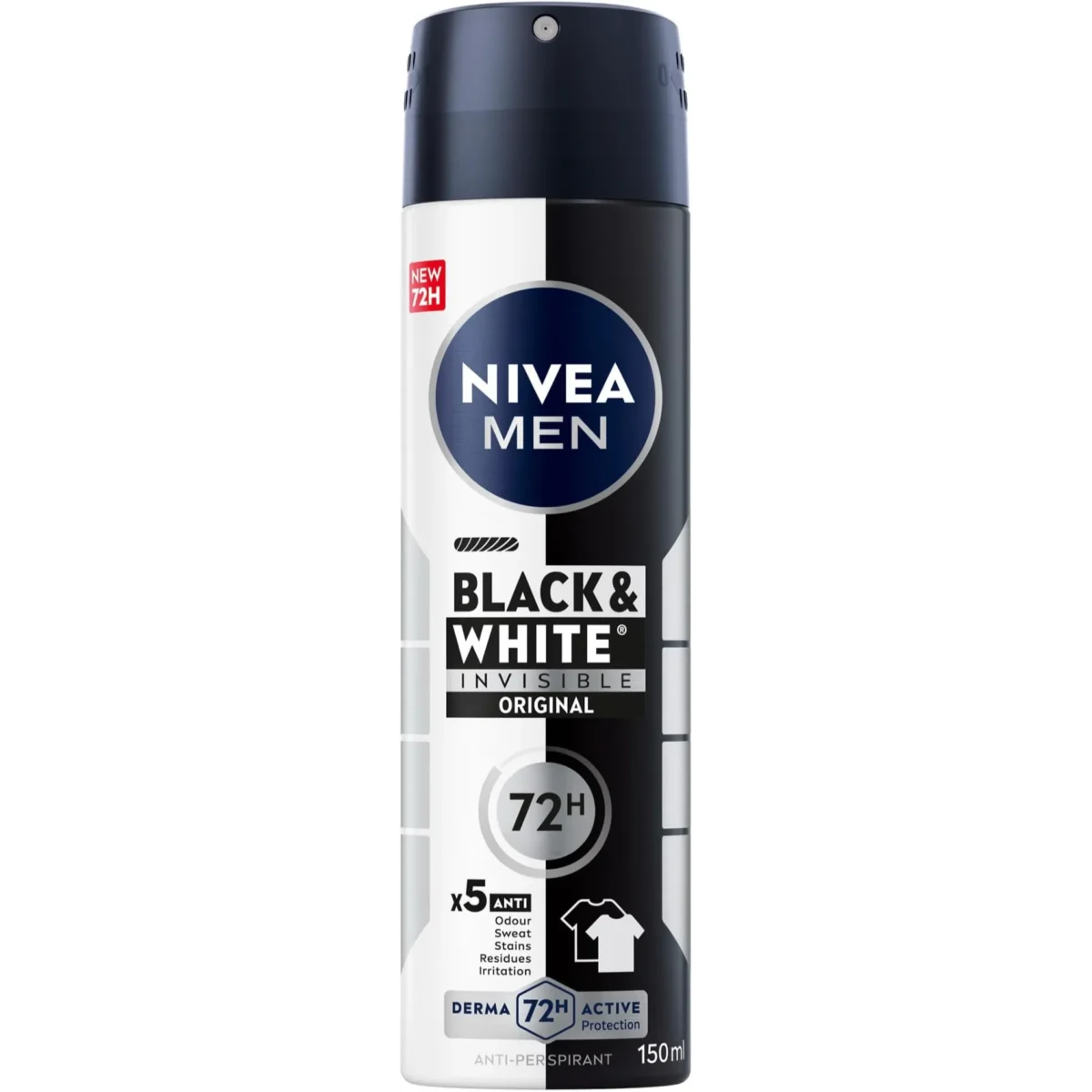 Lomixa Health Care - nivea antiperspirant spray for men black white invisible protection original 150ml bnac 01730126350