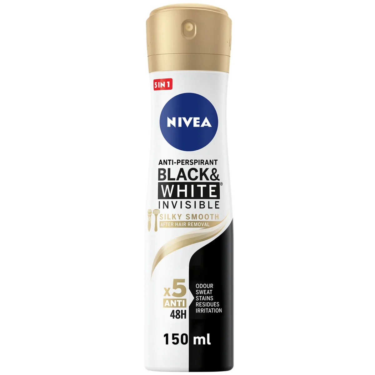 Lomixa Health Care - nivea black and white invisible silky smooth deodorant spray for women 150 ml 01655288468