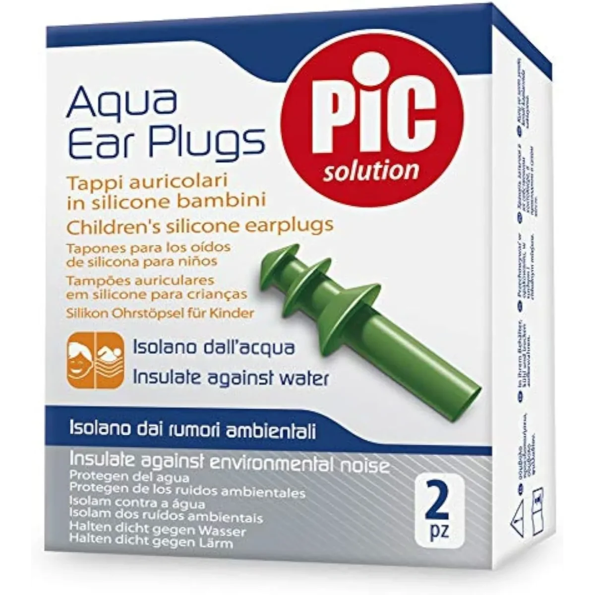 Lomixa Health Care - pic solution sport aqua silicone ear plugs for adults 2pcs pvey dudhxl6x 01727000939