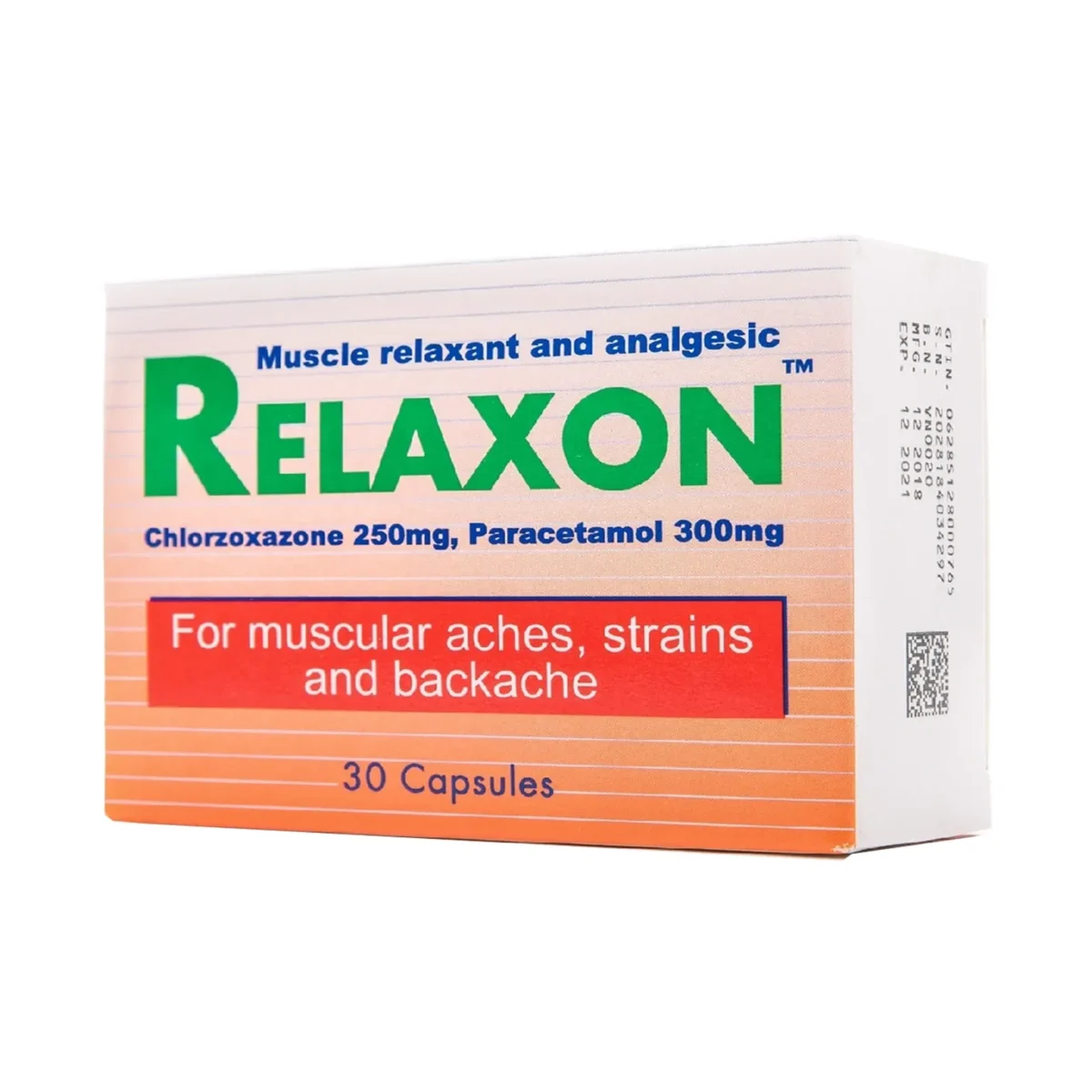 Lomixa Health Care - relaxon 300mg paracetamol 250mg chlorzoxazone muscle relaxant analgesicmras 01732791460