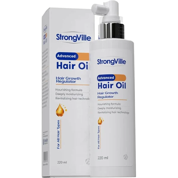 زيت سترونج فيل strongville hair oil لترطيب الشعر وعلاج التس...