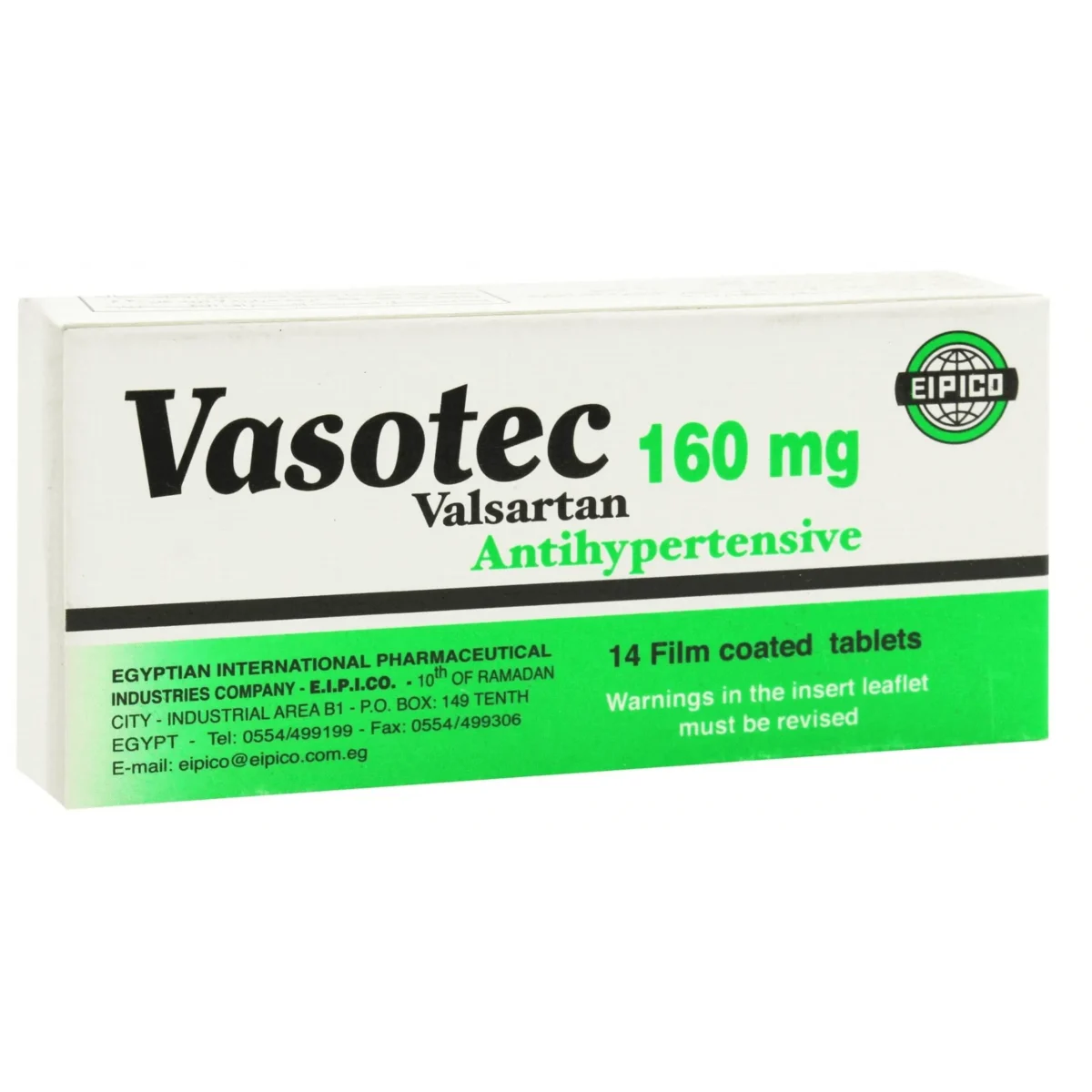 Lomixa Health Care - vasotec 160mg 14 film coated tablets lczu 01729764275