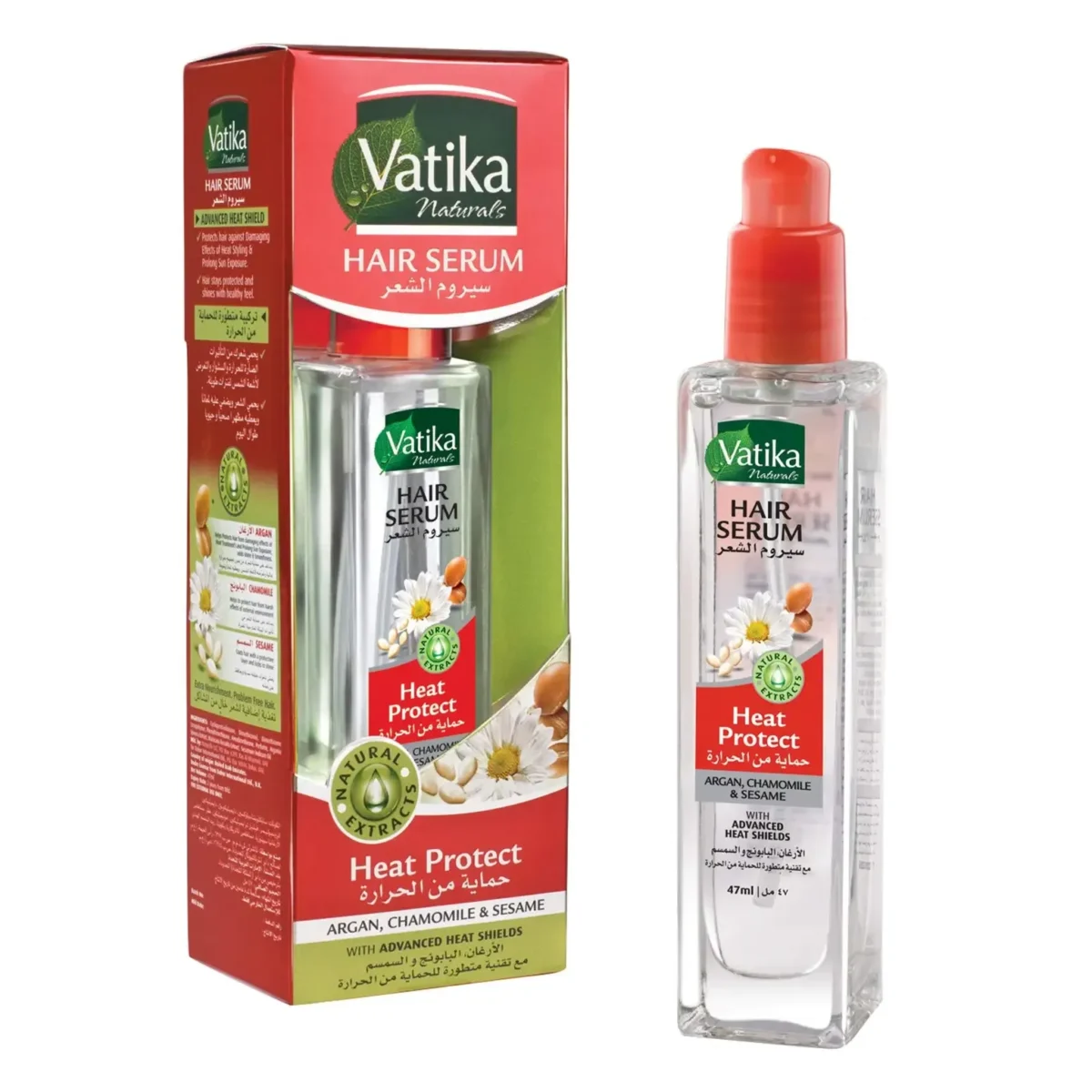 Lomixa Health Care - vatika hair serum thermal protect with argan chamomile sesame 47 ml 01655630411