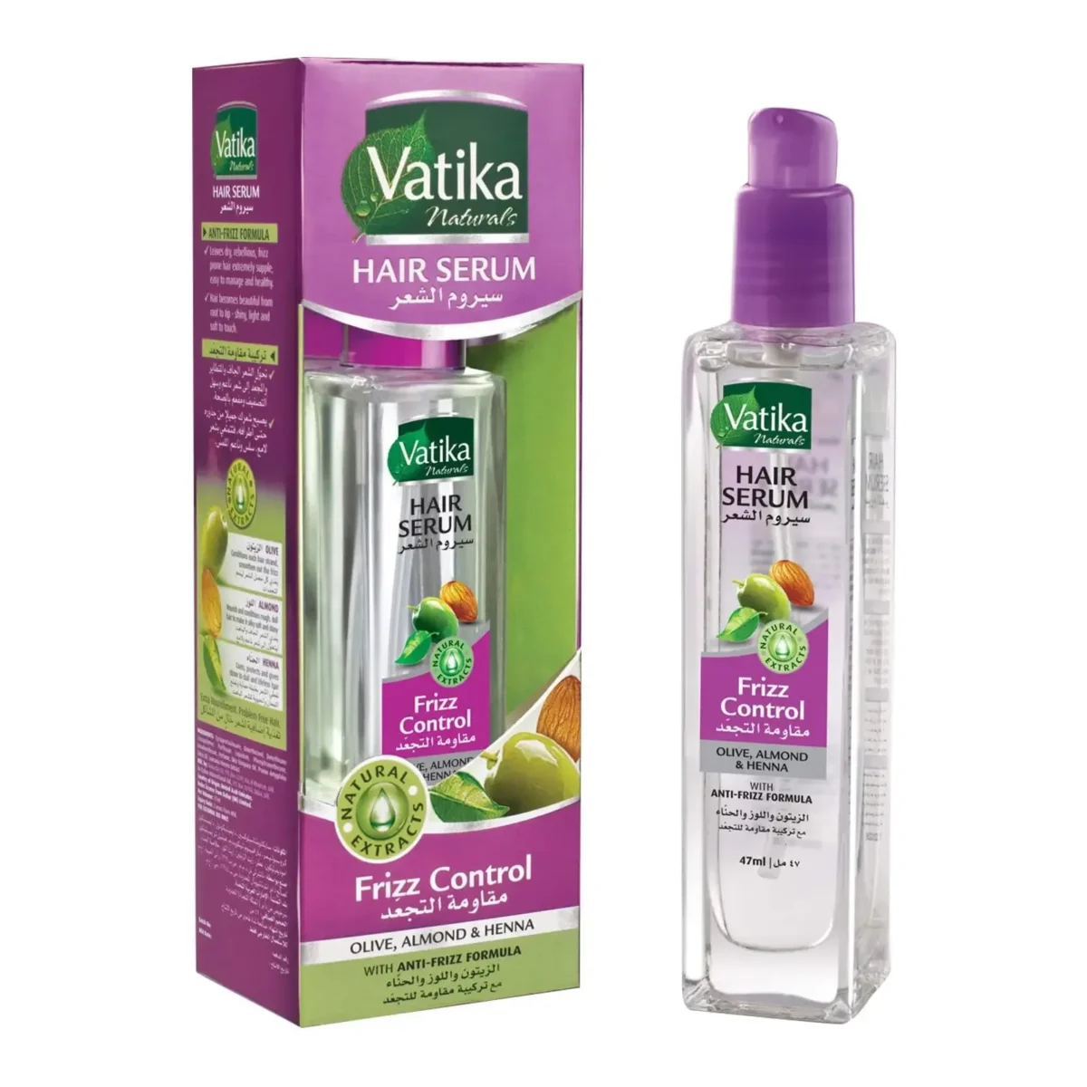Lomixa Health Care - vatika naturals hair serum frizz control 47ml vtdd 01654006048