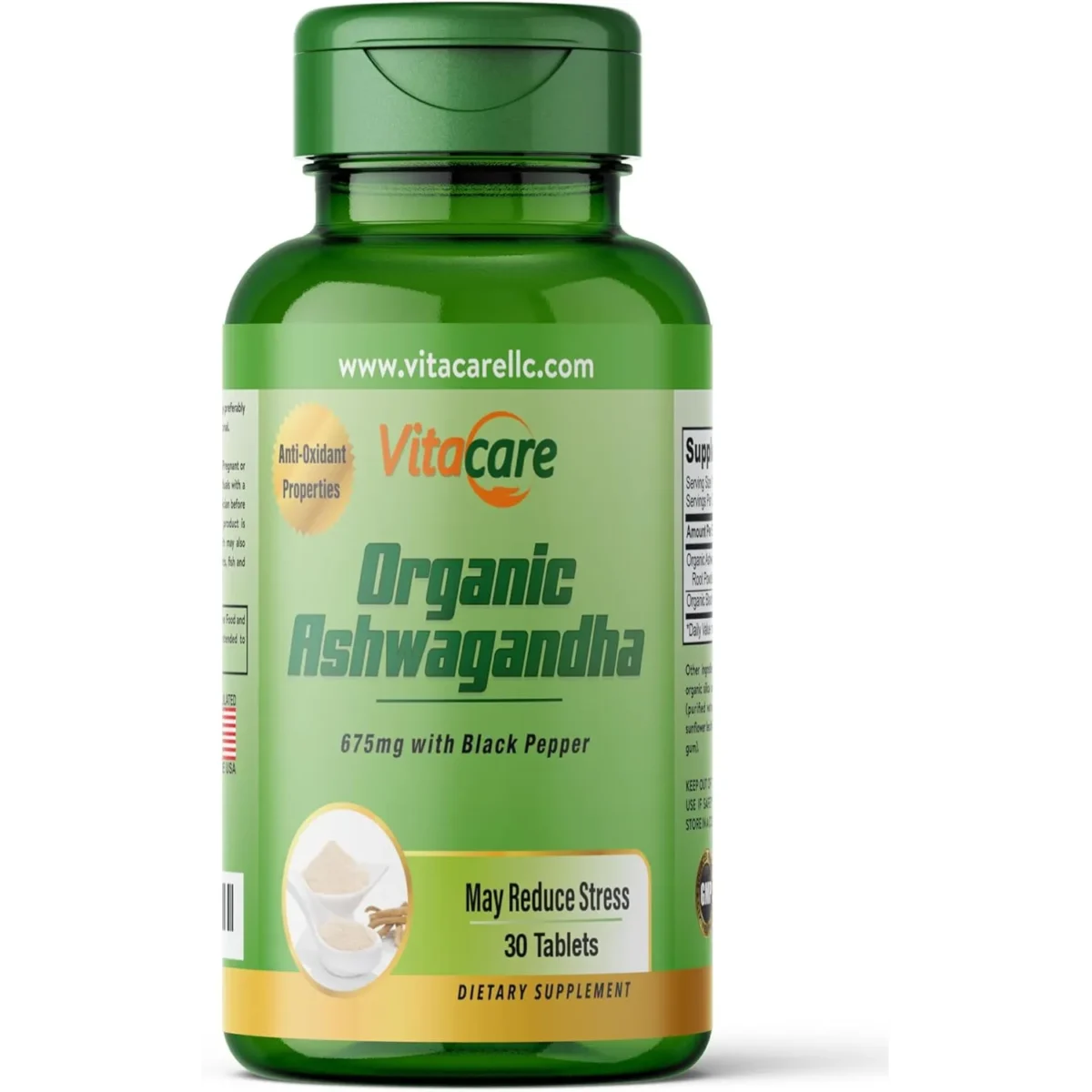 Lomixa Health Care - vitacare organic ashwagandha 30 tabs bdg2 01729605420