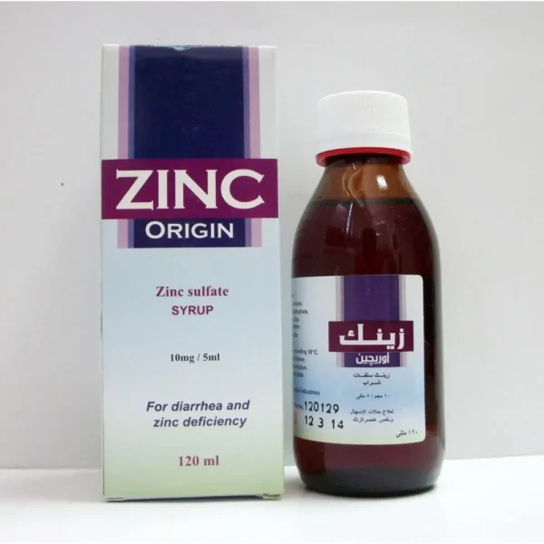 زنك اوريجين شراب لعلاج الإسهال ونقص الزنك | 120مل