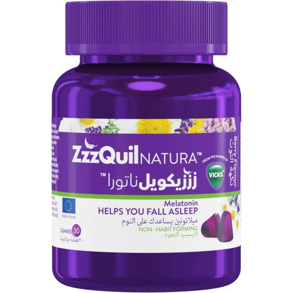 زززيكويل ناتورا للمساعدة على النوم نكهه بلو بيري | 30 قطعة